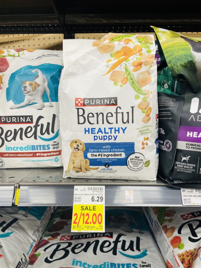 Purina Beneful Dry Dog Food Kroger Shelf Image