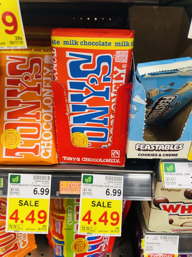 Tony's Chocoloney's Bar Kroger Shelf Image