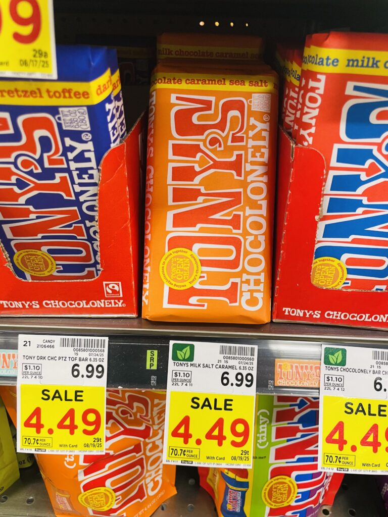 Tony's Chocoloney's Bar Kroger Shelf Image
