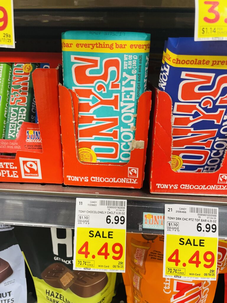 Tony's Chocoloney's Bar Kroger Shelf Image