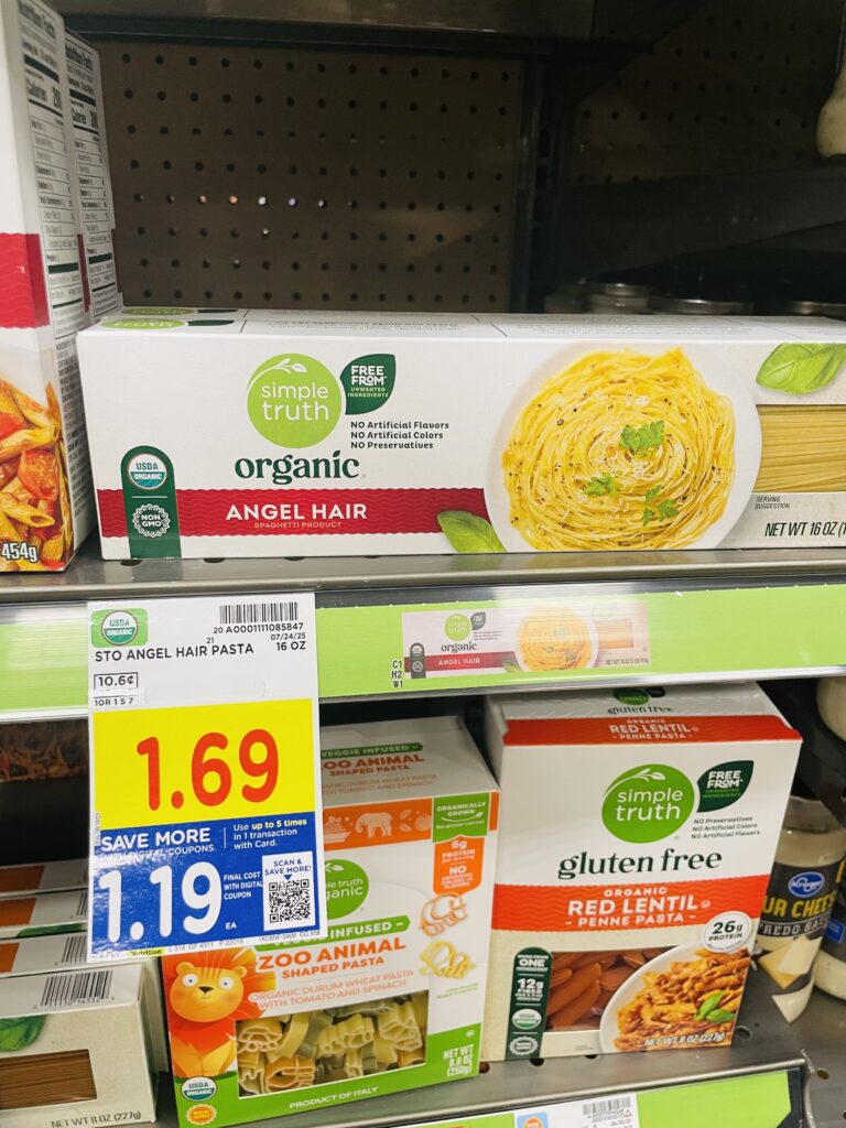 Simple Truth Organic Pasta Kroger Shelf Image
