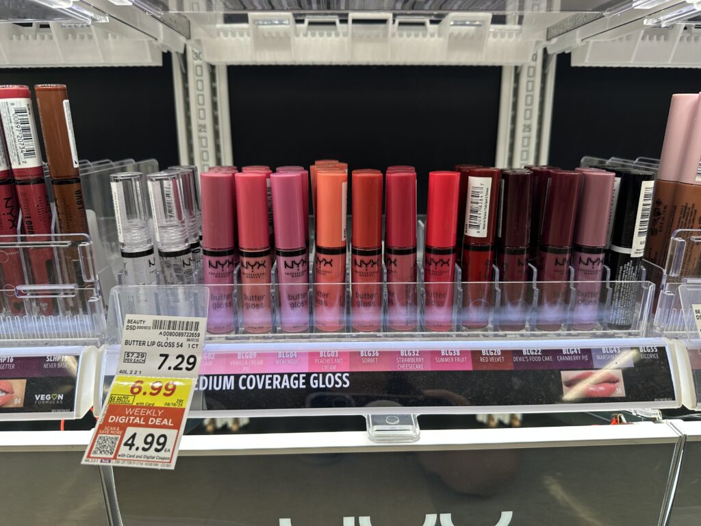 NYX Butter Lip Oil Kroger Shelf Image