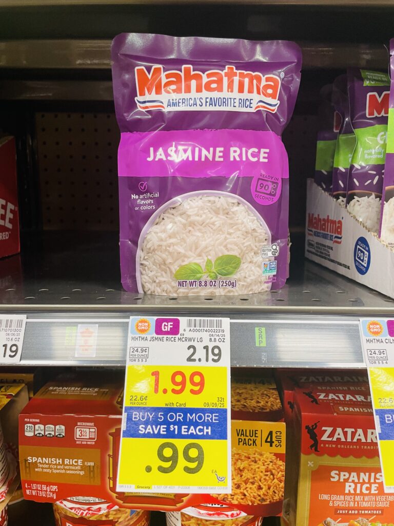 Mahatma rice Kroger shelf image