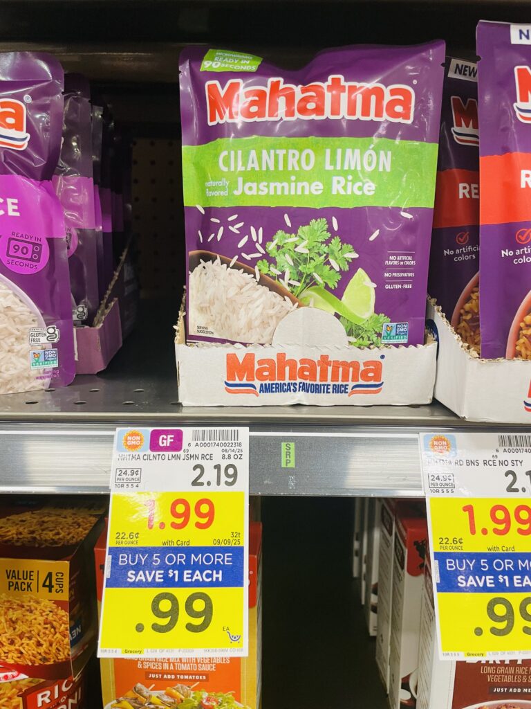 Mahatma rice Kroger shelf image