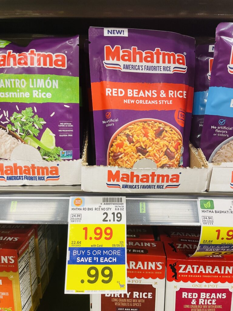 Mahatma rice Kroger shelf image