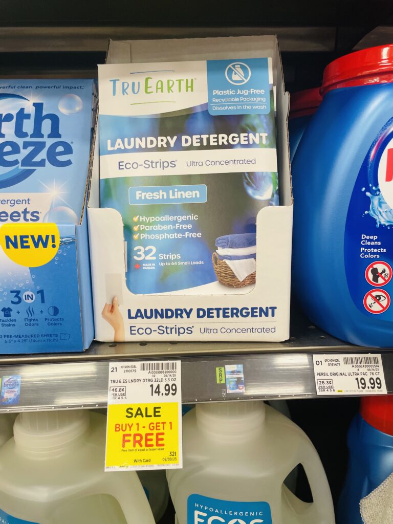 TruEarth Laundry Sheets Kroger Shelf Image