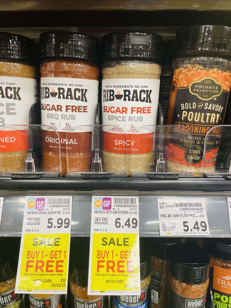 Rib Rack Rub Kroger shelf image