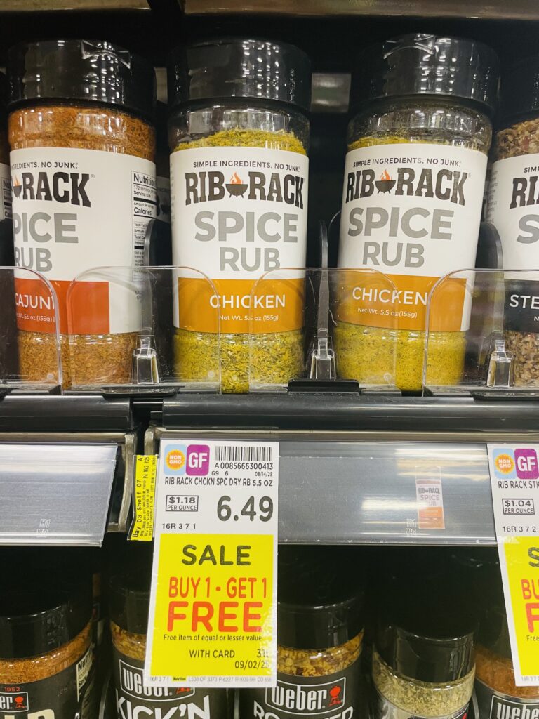 Rib Rack Rub Kroger shelf image