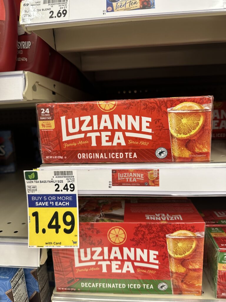 Luzianne Tea Bags Kroger Shelf Image