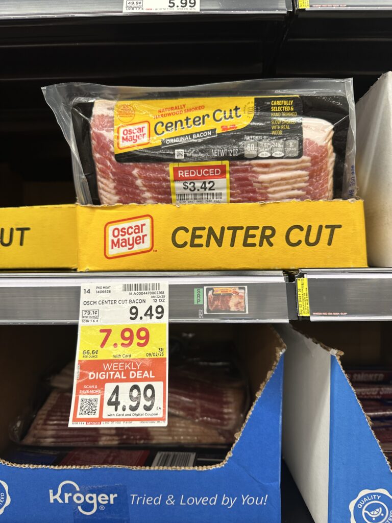 oscar mayer bacon kroger shelf image