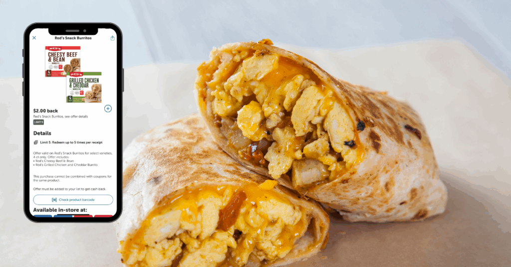 Red's Snack Burritos Kroger Ibotta Rebate
