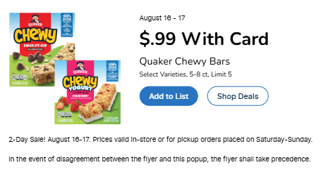 Kroger 2 Day Sale ad image
