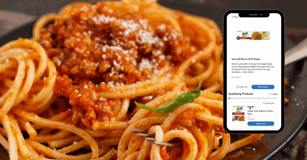 Simple truth organic pasta kroger digital coupon