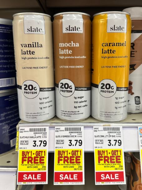 Slate Protein Iced Coffee Kroger Shelf Image