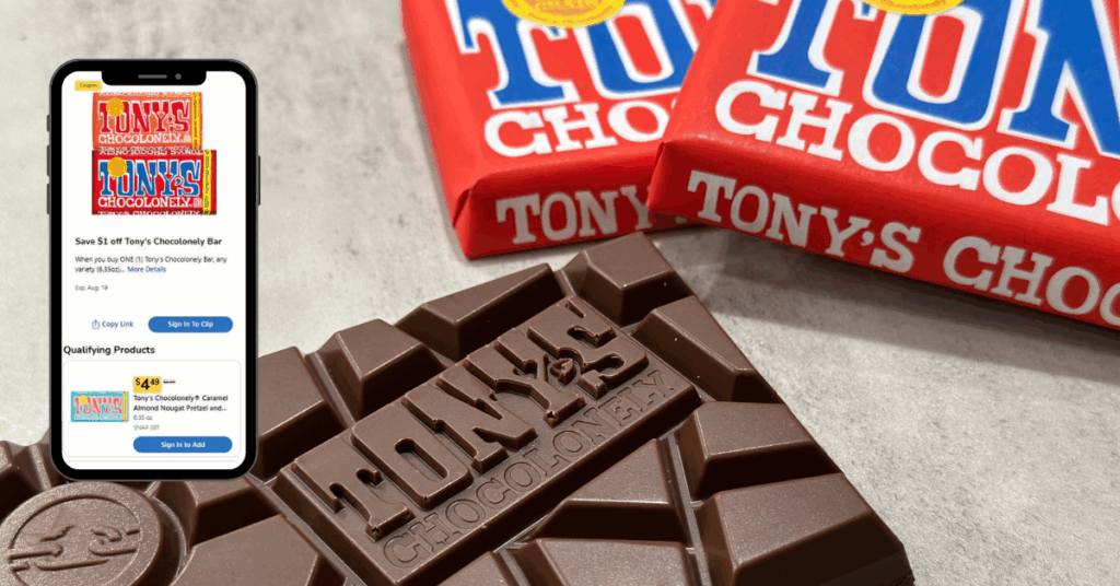 Tony's Chocoloney Bar Kroger Digital Coupon