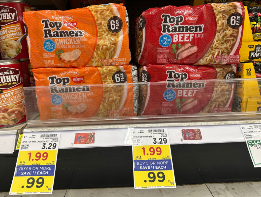 Top Ramen Kroger Shelf Image