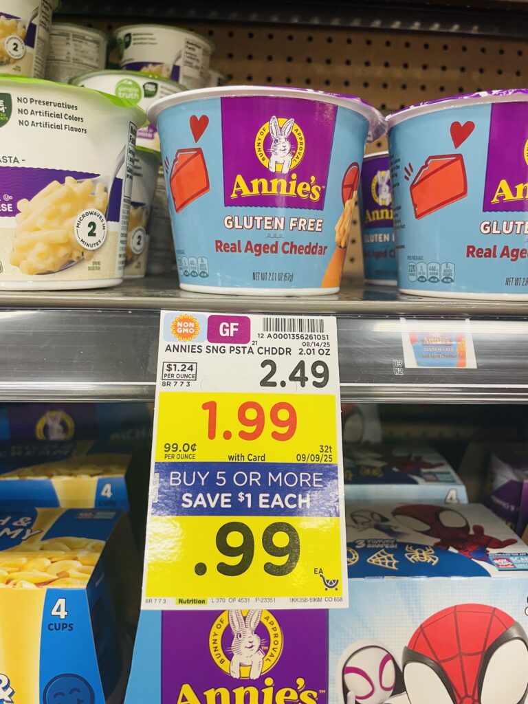 annie's mac and cheese cups kroger shelf image (1)