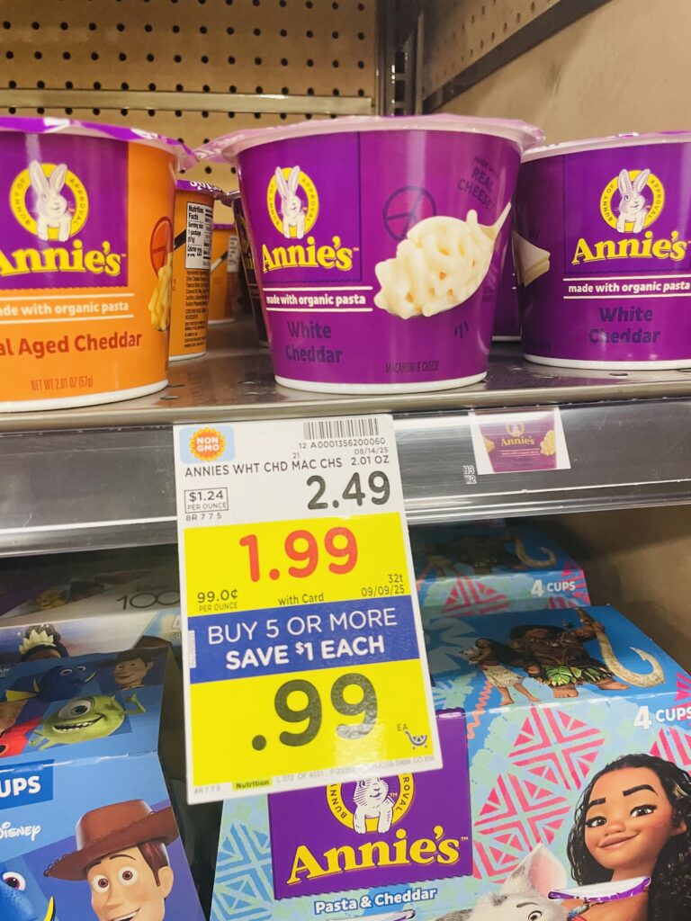 annie's mac and cheese cups kroger shelf image (1)