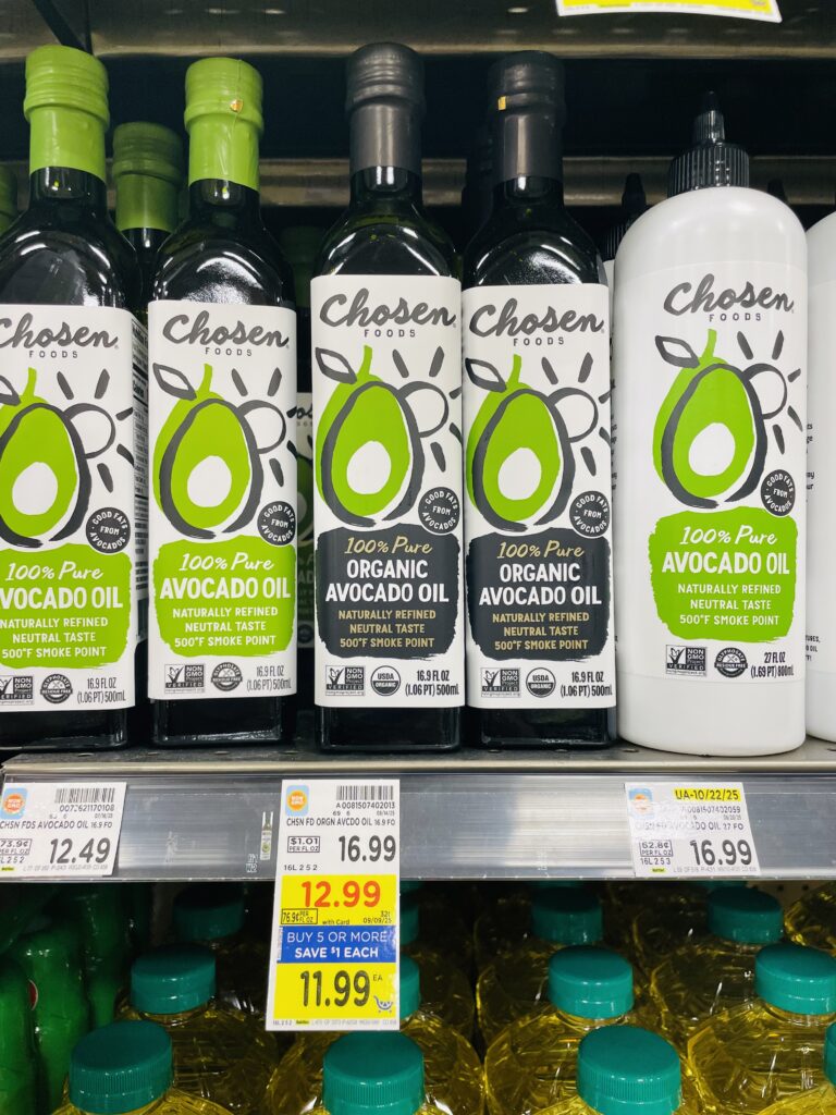 chosen foods avocado oil and spray kroger shelf image (1)