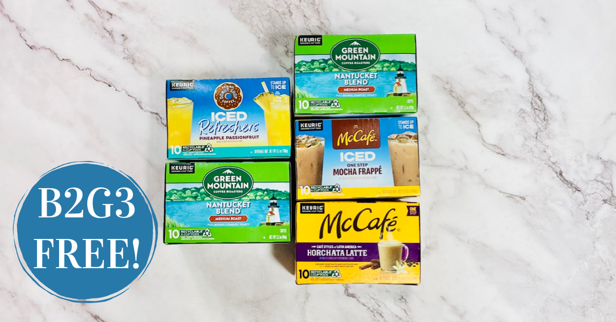 Green Mountain, Donut Shop or McCafe Coffee is B2G3 FREE!