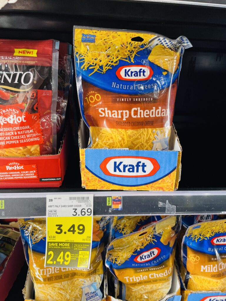 kraft shredded cheese kroger shelf image (1)