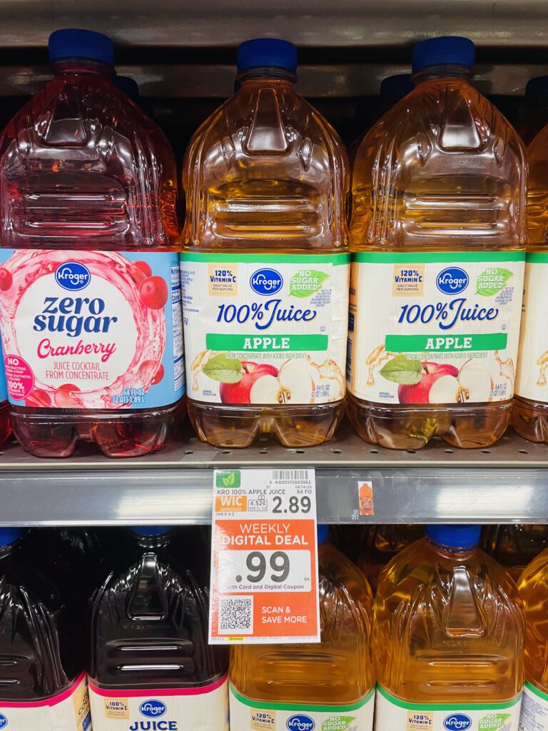 kroger apple juice shelf image (1)