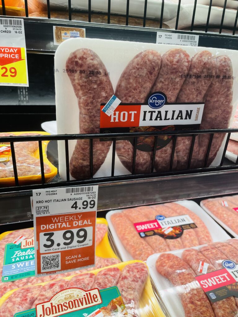 kroger dinner sausage shelf image (1)