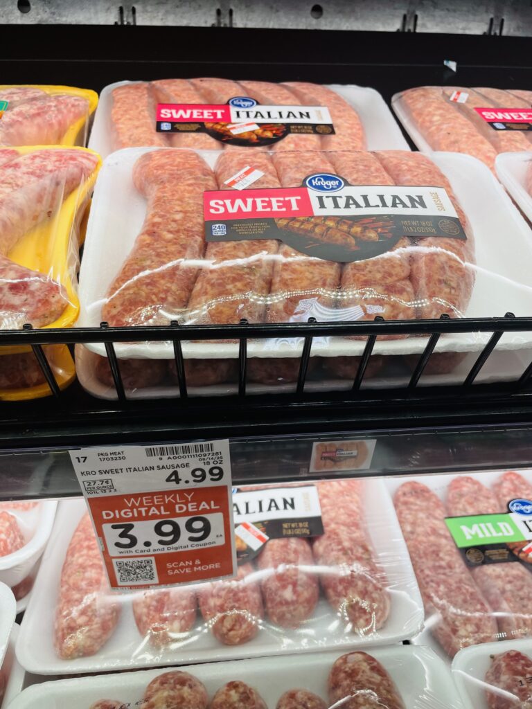 kroger dinner sausage shelf image (1)