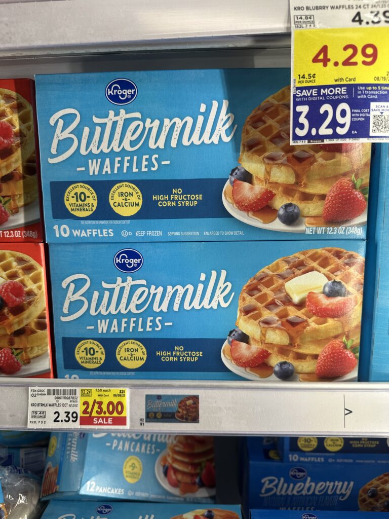 kroger frozen waffles shelf image (1)