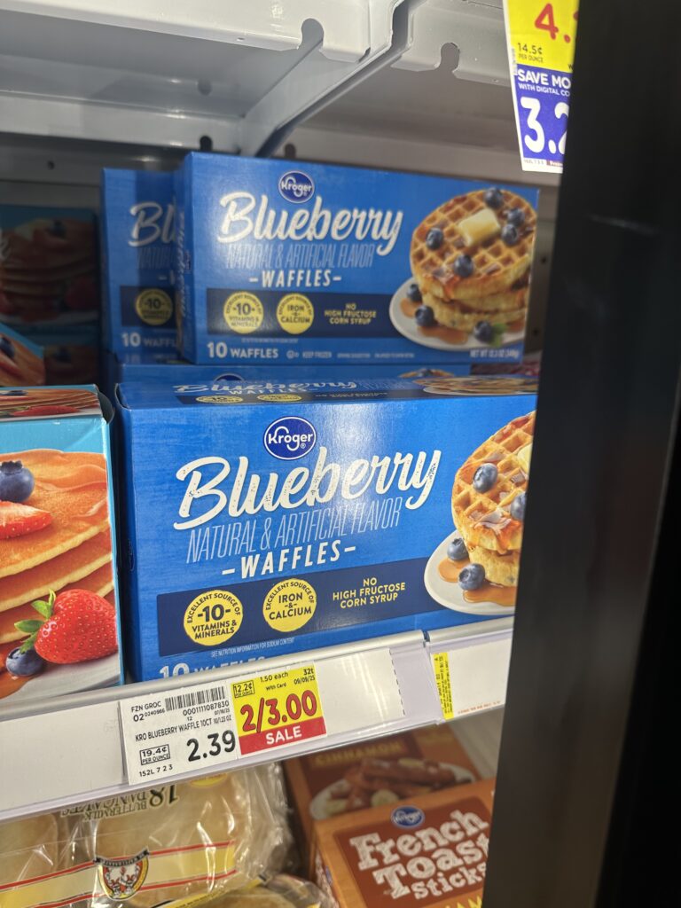 kroger frozen waffles shelf image (1)