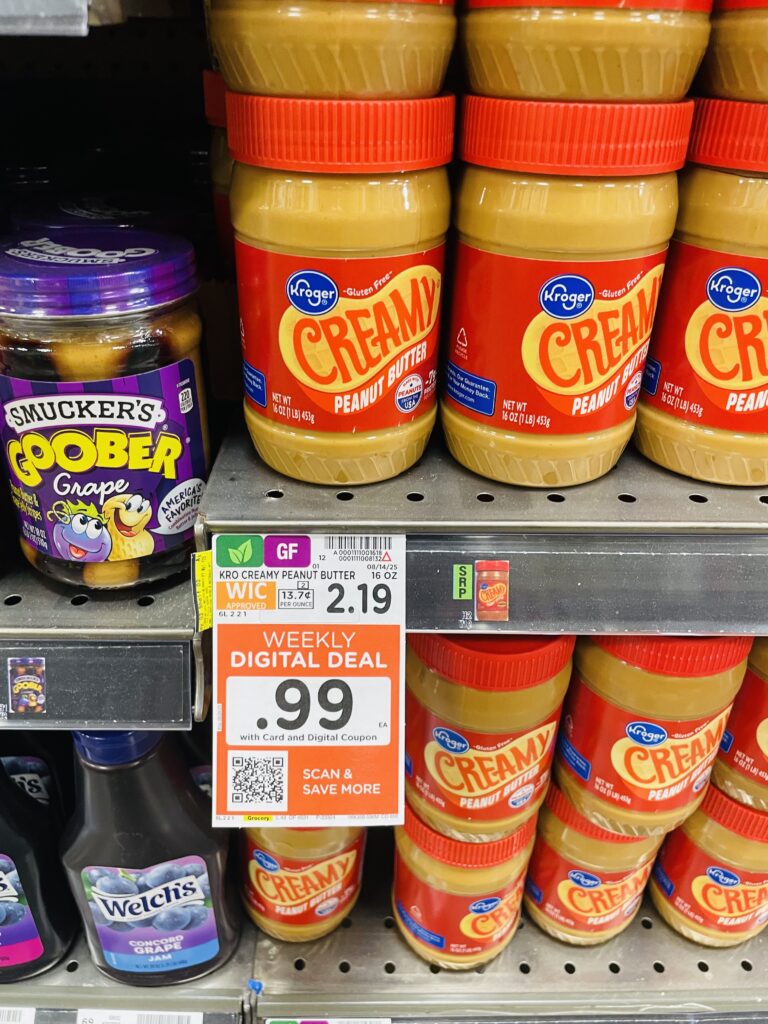 kroger peanut butter shelf image (2)
