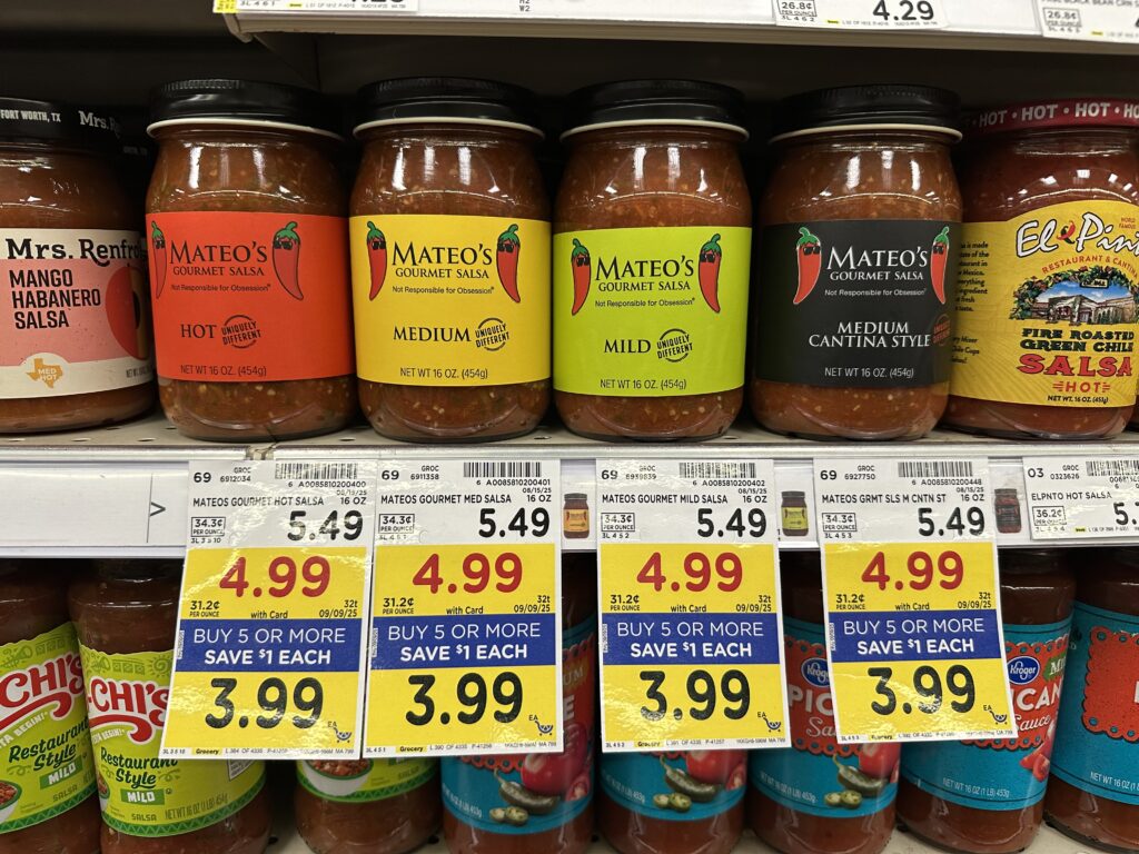 mateo's salsa kroger shelf image