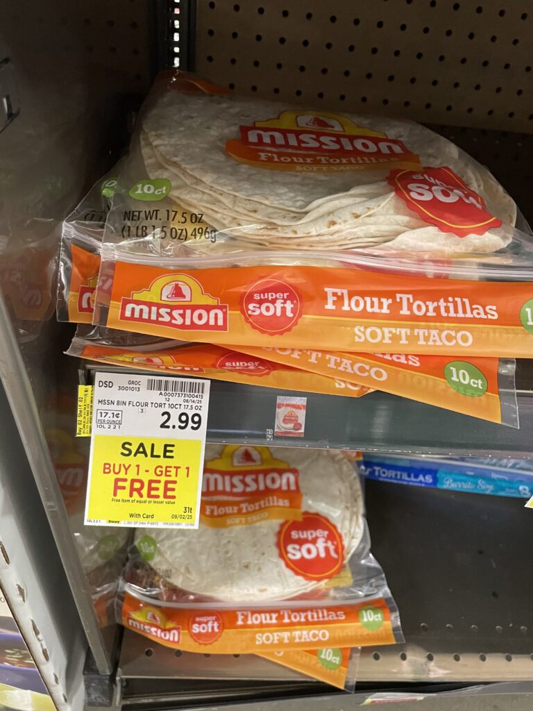 mission tortillas kroger shelf image