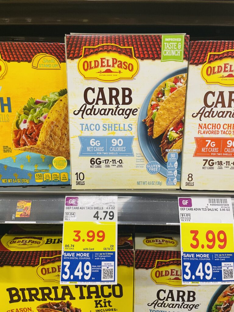 old el paso carb advantage kroger shelf image (1)