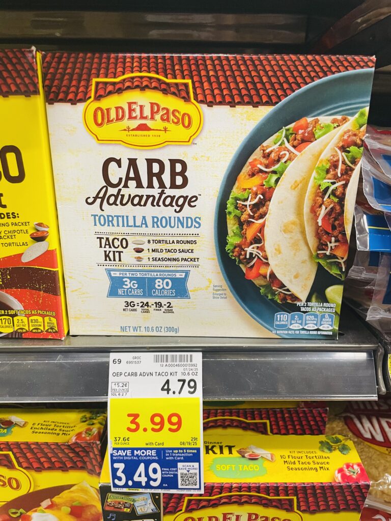 old el paso carb advantage kroger shelf image (1)