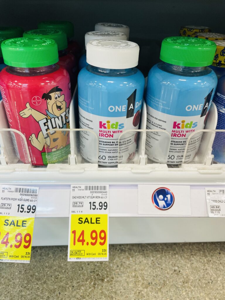one a day kids vitamins kroger shelf image