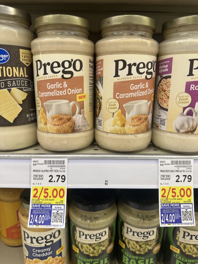 prego alfredo and pasta sauce kroger shelf image (1)