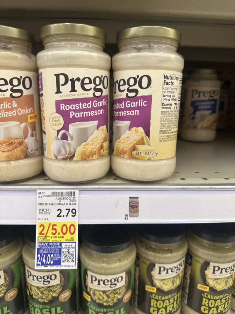 prego alfredo and pasta sauce kroger shelf image (1)