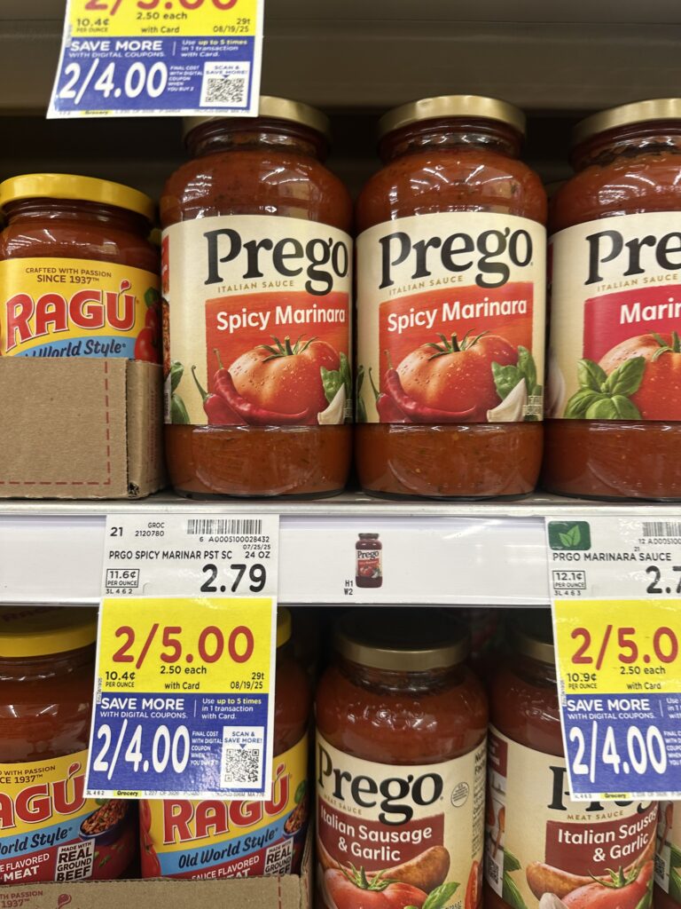 prego alfredo and pasta sauce kroger shelf image (1)