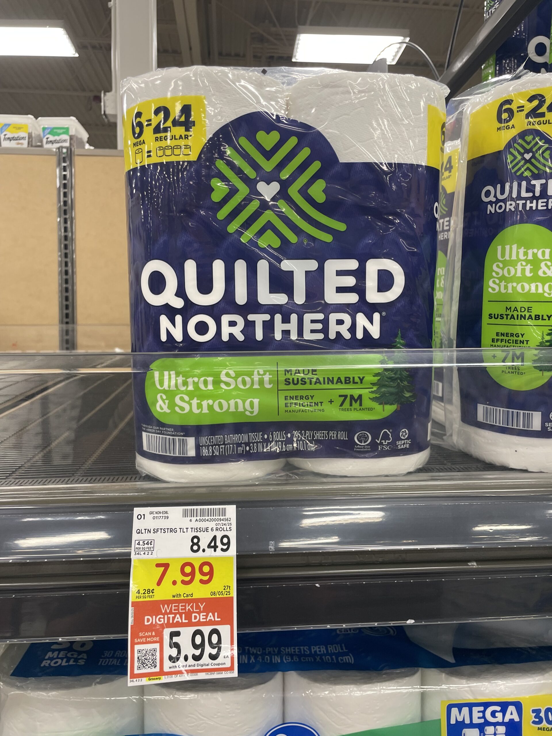 quilted northern bath tissue kroger shelf image (1)