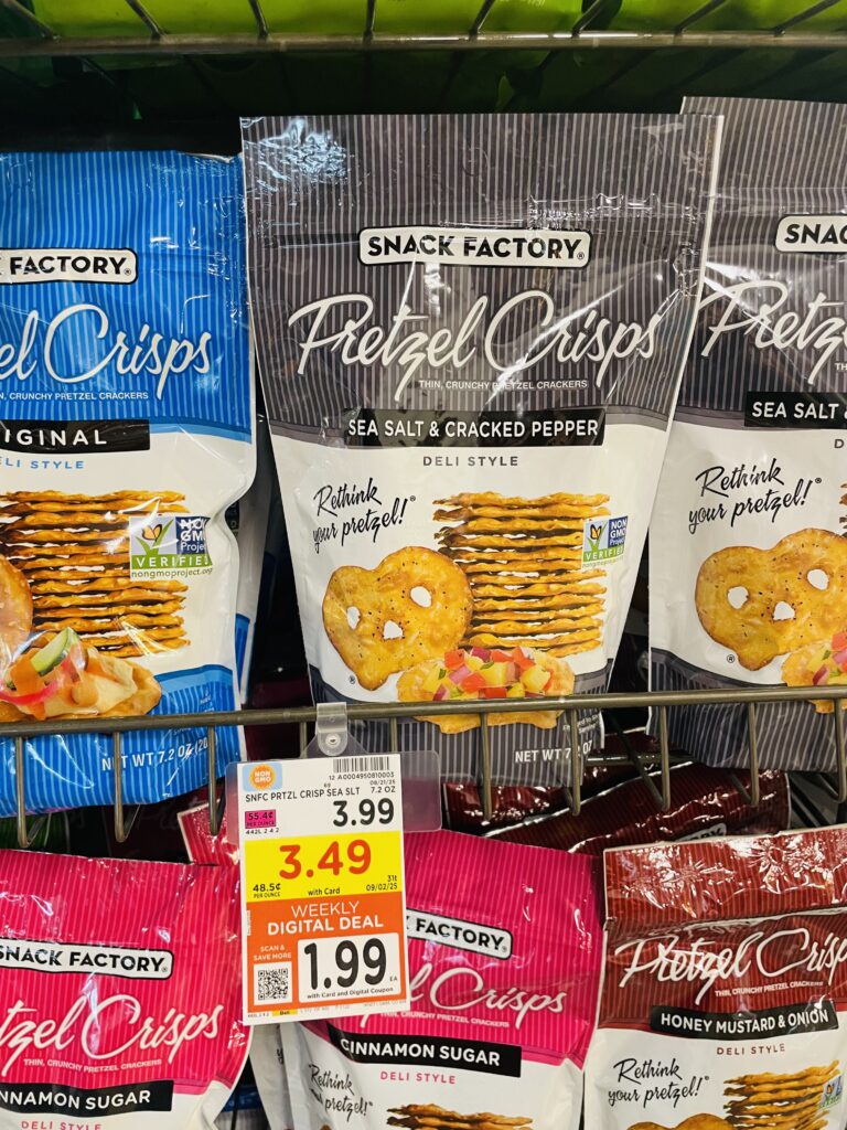 snack factory pretzel crisps kroger shelf image (1)