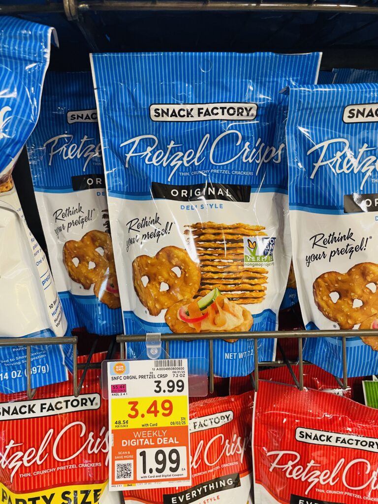 snack factory pretzel crisps kroger shelf image (1)
