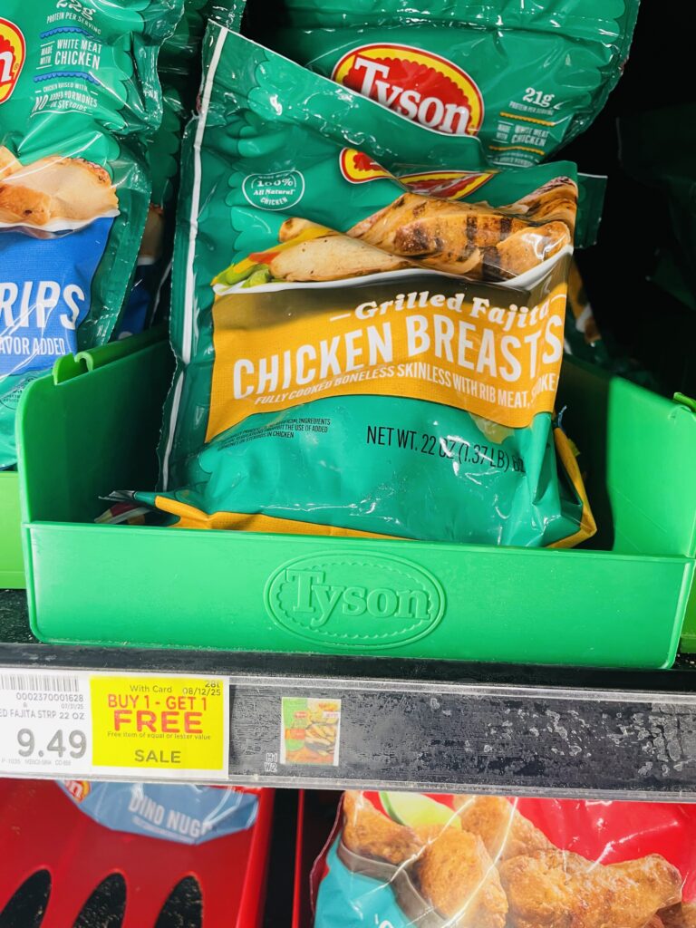 tyson frozen chicken kroger shelf image (2)