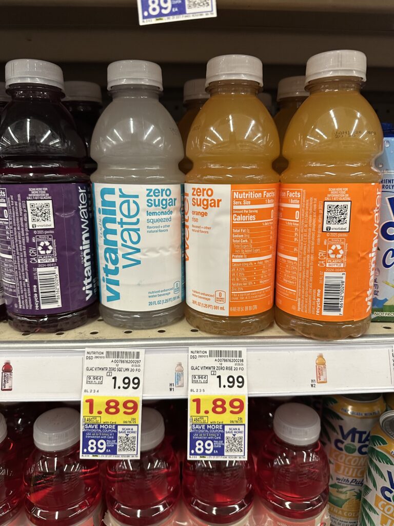 vitamin water kroger shelf image (1)