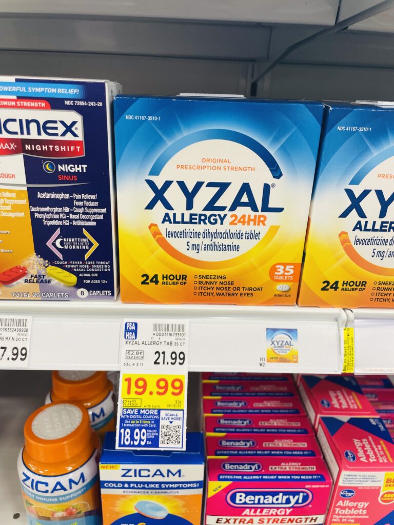 xyzal kroger shelf image