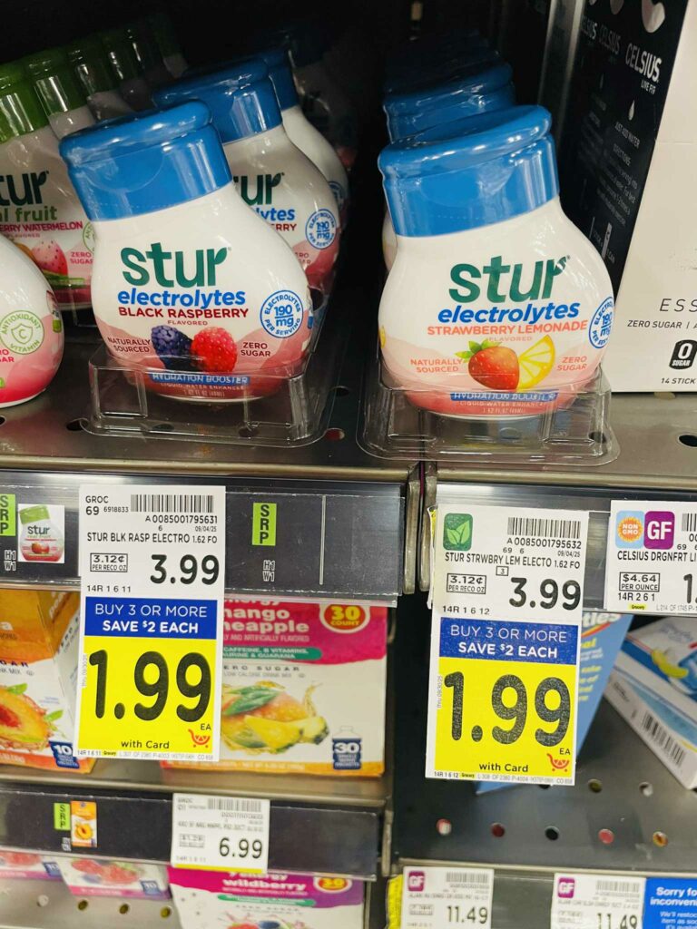Stur Water Enhancers Kroger Shelf Image