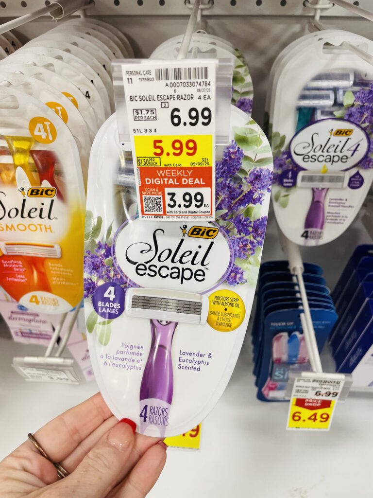 BIC Disposable Razors Kroger Shelf Image