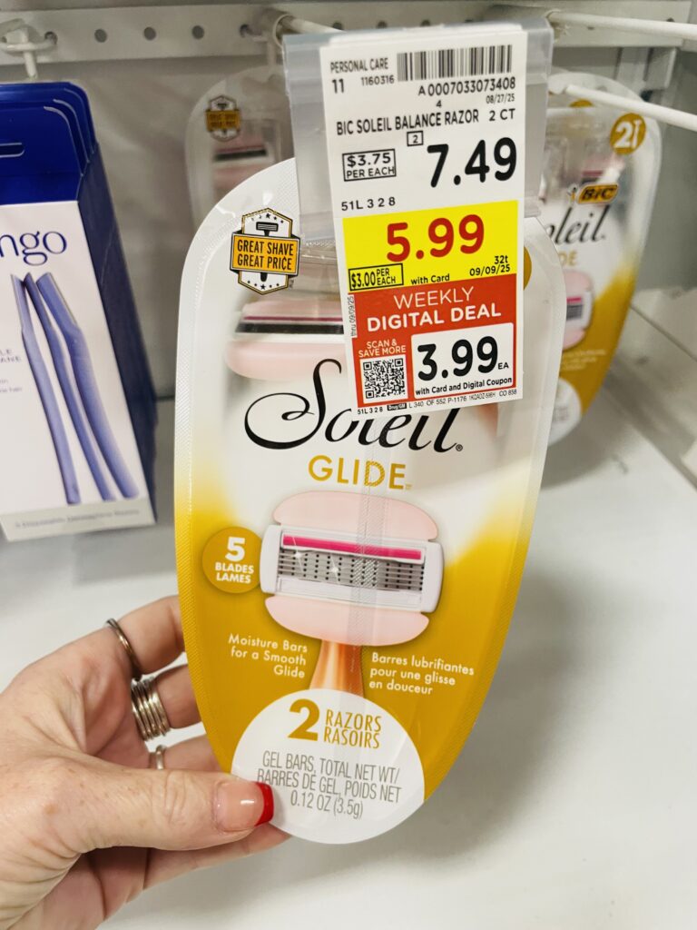 BIC Disposable Razors Kroger Shelf Image