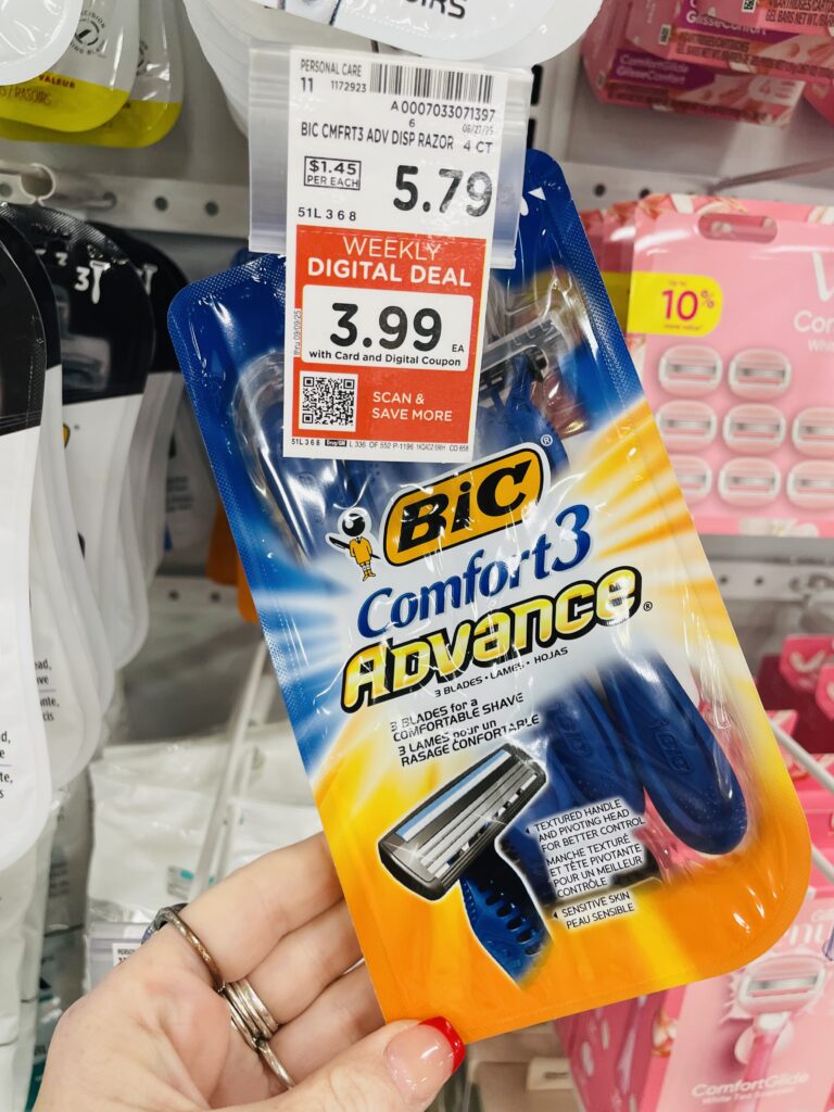 BIC Disposable Razors Kroger Shelf Image