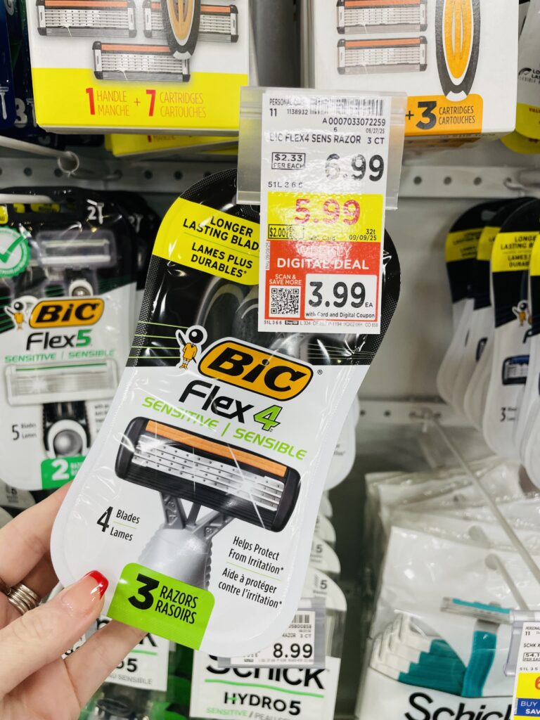BIC Disposable Razors Kroger Shelf Image